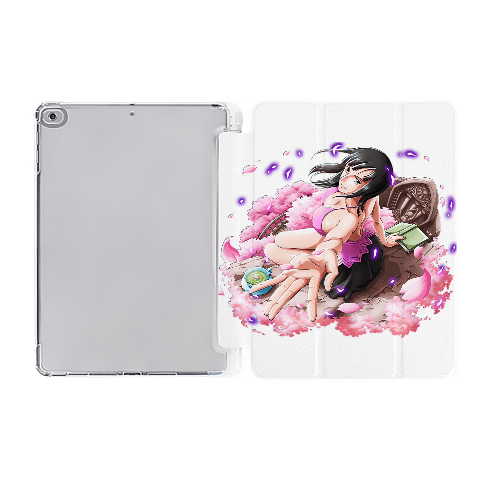 （画像用） ワンピース ニコ・ロビン ONE PIECE Nico Robin IPad ケース ペン収納付き 三つ折りスタンド PUレザー×シリコン 対応機種9.5/10.5/10.9インチ